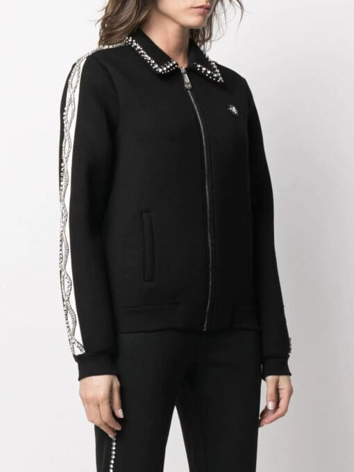 Philipp Plein  logo zipped bomber jacket - Image 3