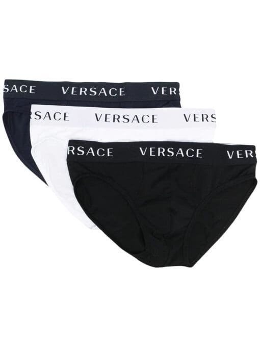 Versace  three-pack logo briefs