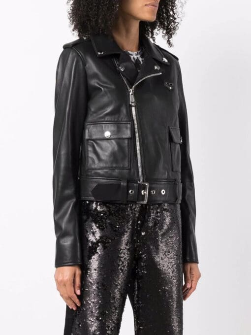 Philipp Plein  leather biker jacket - Image 3