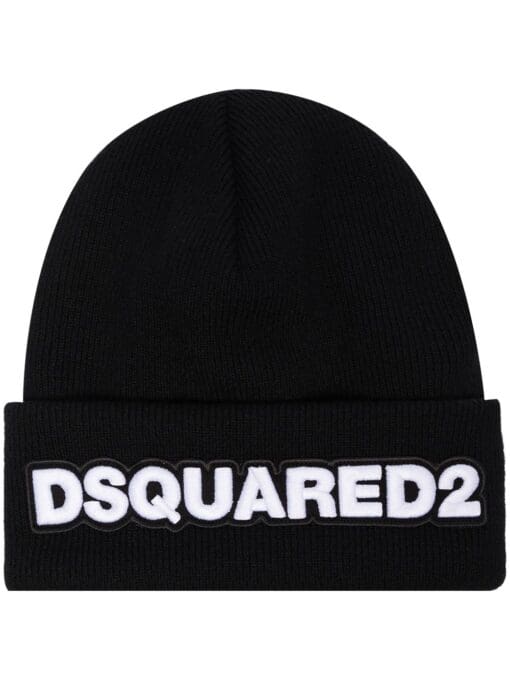 Dsquared2  embroidered logo patch beanie