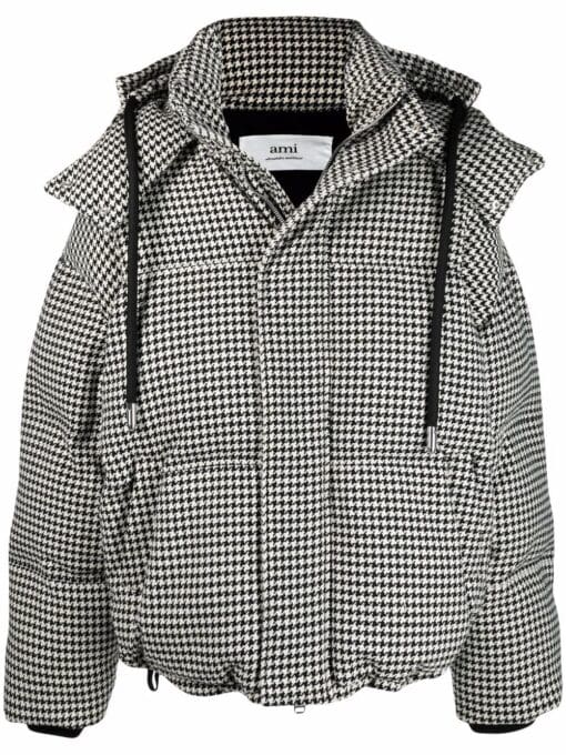 AMI Paris  houndstooth down jacket