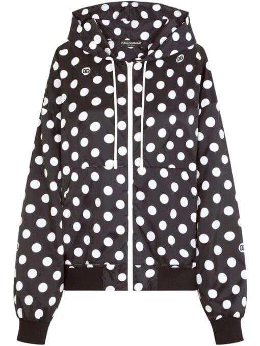 Dolce & Gabbana  polka dot-print oversized track jacket