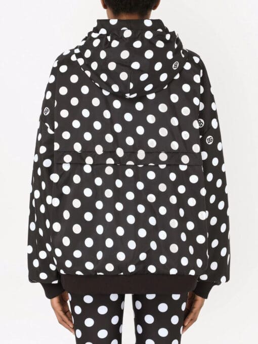 Dolce & Gabbana  polka dot-print oversized track jacket - Image 4