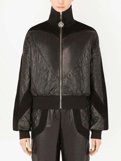 Dolce & Gabbana  quilted high-neck bomber jacket - Image 3