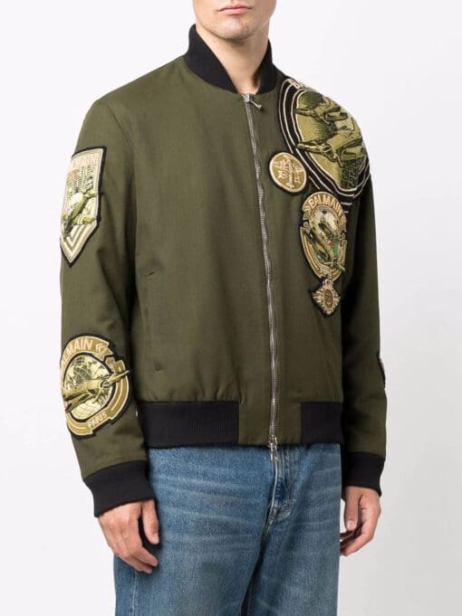 Balmain  multi-badge pilot jacket - Image 3