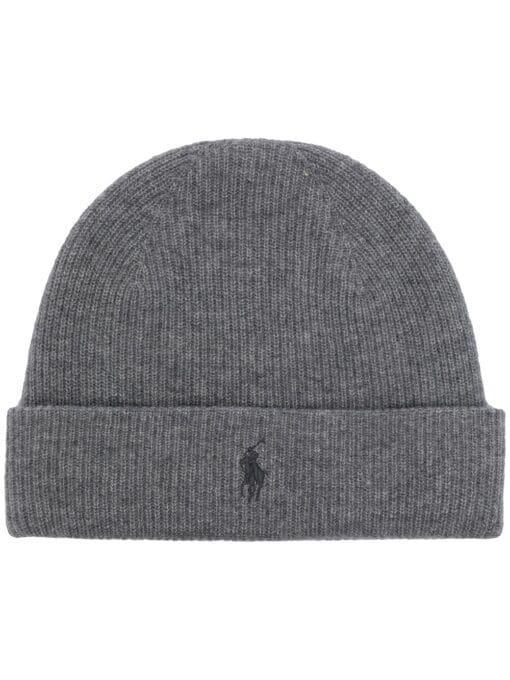 Polo Ralph Lauren  embroidered-logo ribbed beanie hat