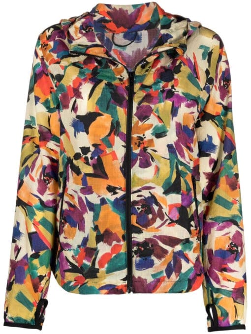 Kenzo  abstract print zip-up jacket