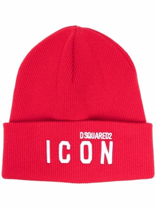 Dsquared2  Icon logo-embroidered knitted beanie