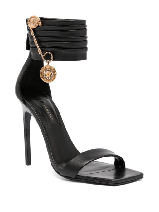 Versace  Medusa Safety Pin leather sandals - Image 2