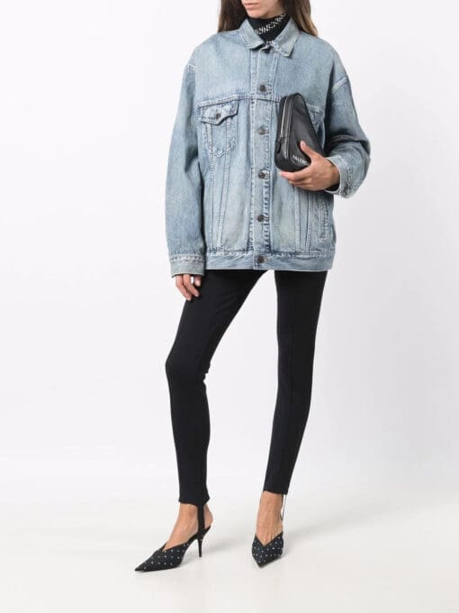 Balenciaga  oversized washed denim jacket - Image 2