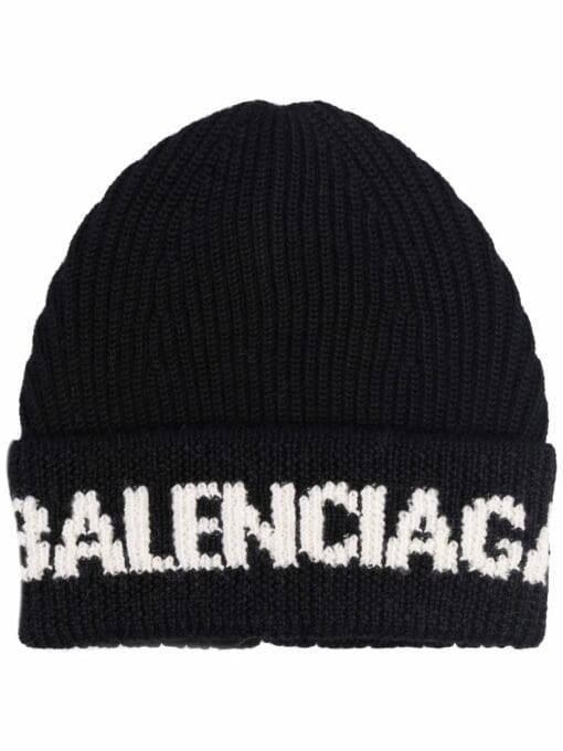 Balenciaga  intarsia-logo beane