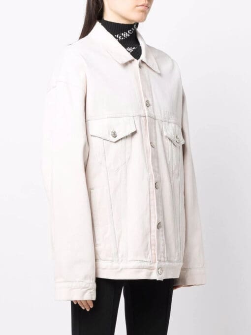 Balenciaga  oversized washed denim jacket - Image 3