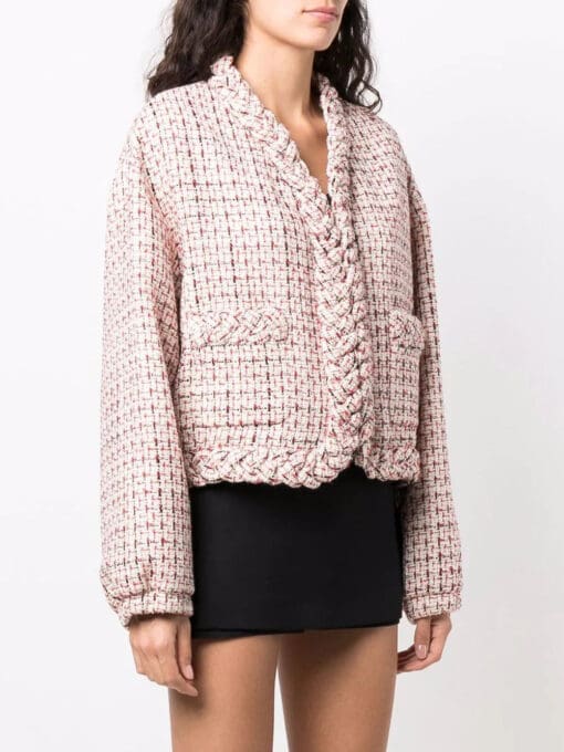 Valentino  braided-trim tweed jacket - Image 3