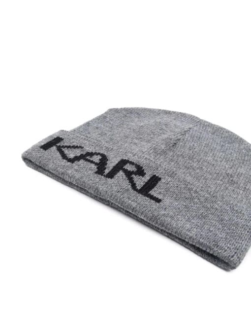 Karl Lagerfeld  logo-print beanie - Image 2