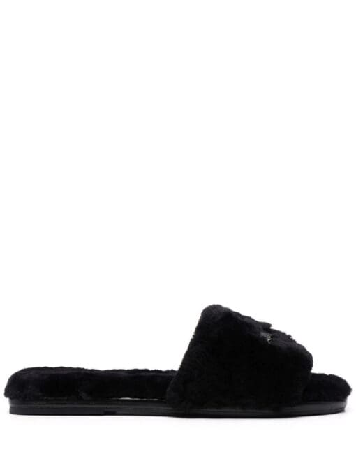 Tory Burch  logo-plaque fur sliders