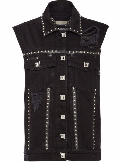 Philipp Plein  studded denim vest