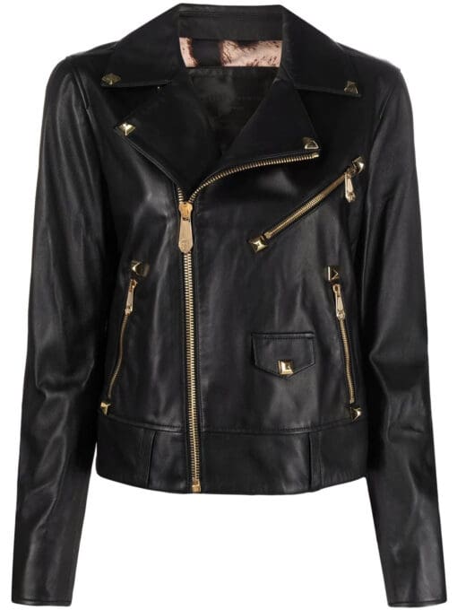 Philipp Plein  studded biker jacket