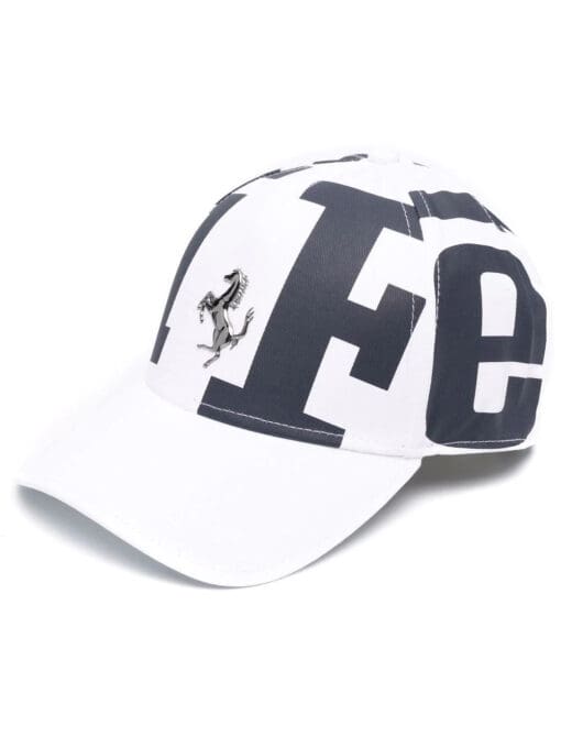 Ferrari  logo-print cotton twill cap