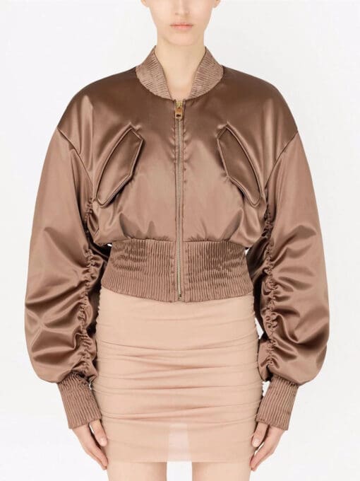 Dolce & Gabbana  ruched-bomber jacket - Image 3