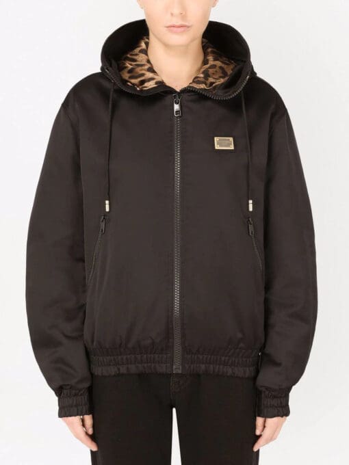 Dolce & Gabbana  logo-patch hooded jacket - Image 3