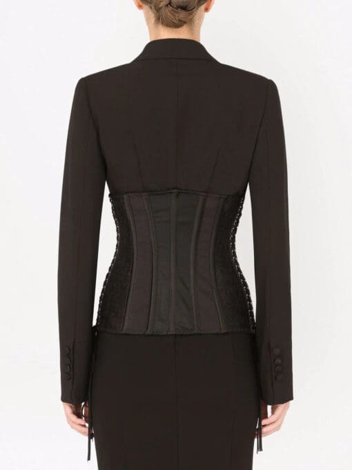 Dolce & Gabbana  tie-detail bodice-panel blazer - Image 4