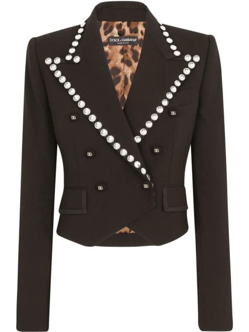 Dolce & Gabbana  studded lapels cropped blazer