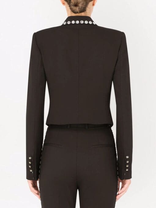 Dolce & Gabbana  studded lapels cropped blazer - Image 4