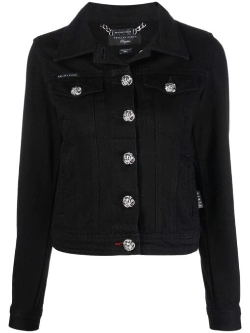 Philipp Plein  logo-plaque denim jacket