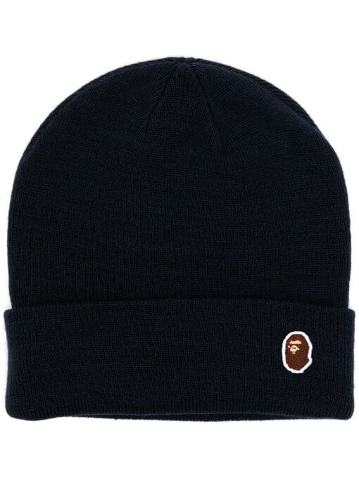 A BATHING APE®  logo patch beanie