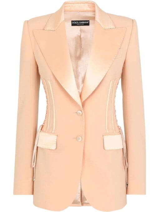 Dolce & Gabbana  single-breasted corset-tie blazer