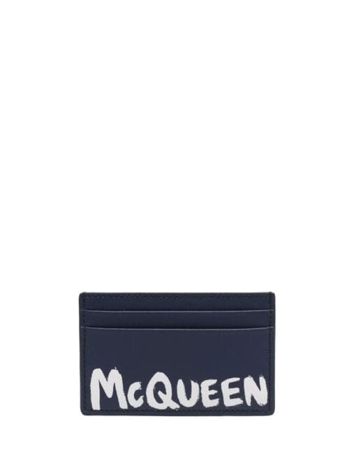 Alexander McQueen  graffiti logo-print cardholder