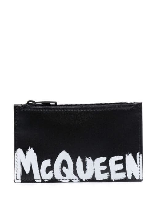 Alexander McQueen  logo-print leather wallet