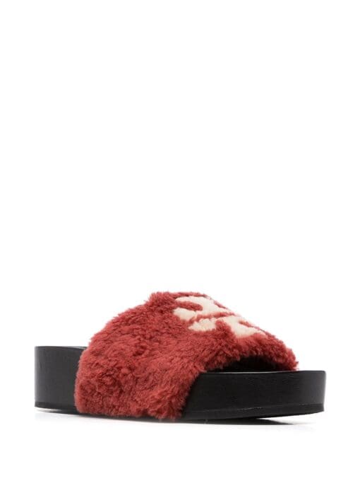 Tory Burch  Double T shearling sandals - Image 2