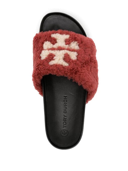 Tory Burch  Double T shearling sandals - Image 4