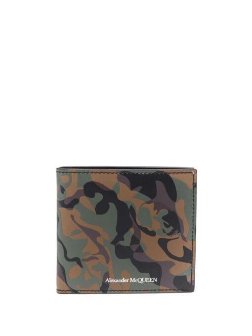 Alexander McQueen  camouflage-print leather wallet