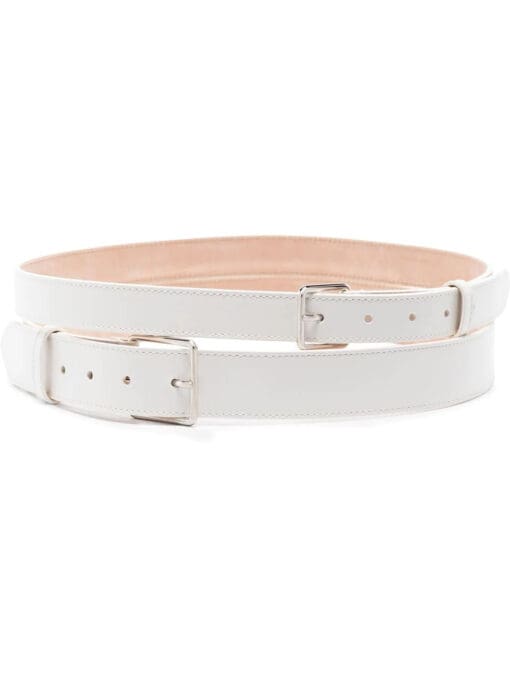 Alexander McQueen  double-buckle leather belt