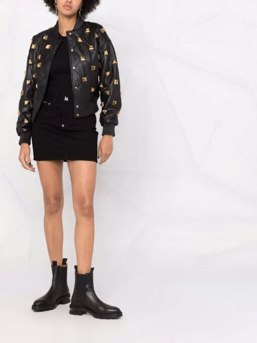 Philipp Plein  studded quilted bomber jacket - Image 2