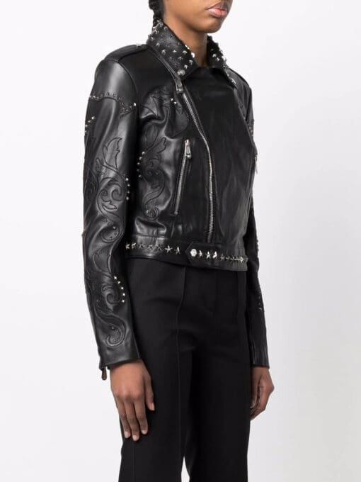 Philipp Plein  studded biker jacket - Image 3