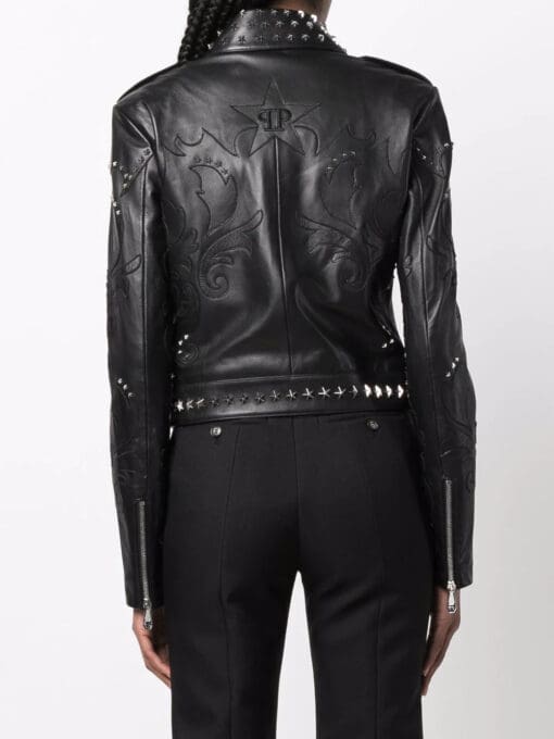 Philipp Plein  studded biker jacket - Image 4