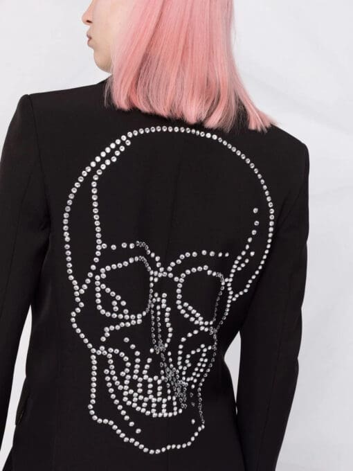 Philipp Plein  skull-motif single-breasted blazer - Image 3