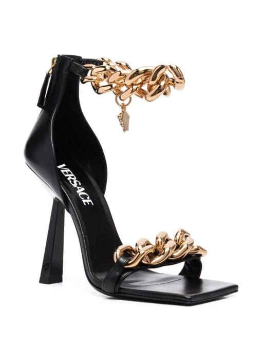 Versace  chain-embellished Medusa sandals - Image 2