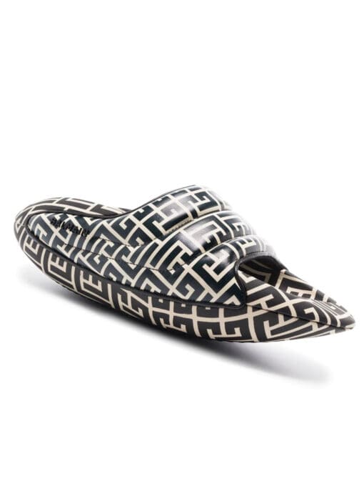 Balmain  B-IT monogram-print slides - Image 2