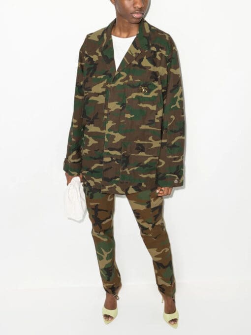 Dolce & Gabbana  logo-plaque camouflage-print overshirt - Image 2