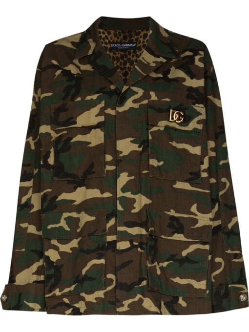 Dolce & Gabbana  logo-plaque camouflage-print overshirt