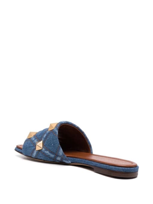 Valentino Garavani  Roman Stud denim slides - Image 3