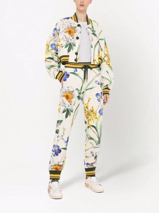 Dolce & Gabbana  floral-print jersey bomber jacket - Image 2