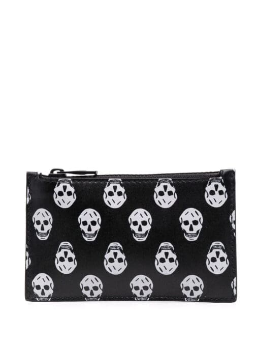 Alexander McQueen  skull-print zipped wallet