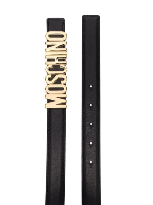 Moschino  logo-plaque leather belt - Image 2