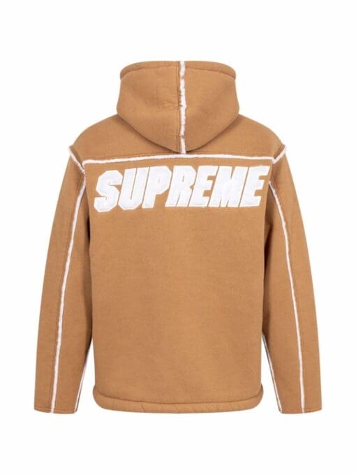 Supreme  faux shearling hooded jacket - Image 2