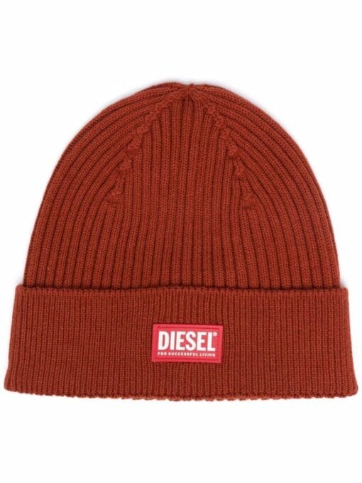 Diesel  ribbed-knit beanie hat